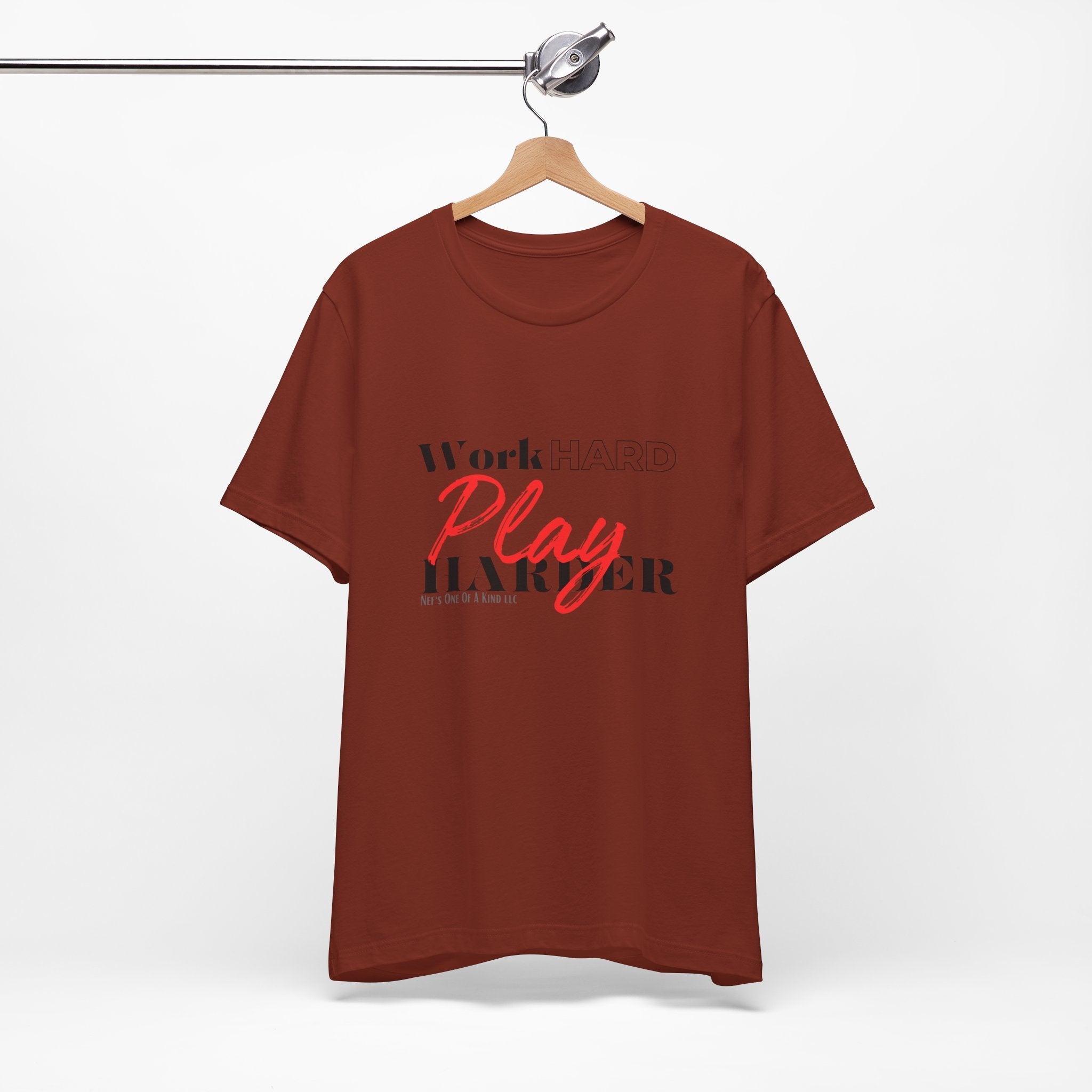 Work Hard Play Harder w/o Unisex Short Sleeve Tee
